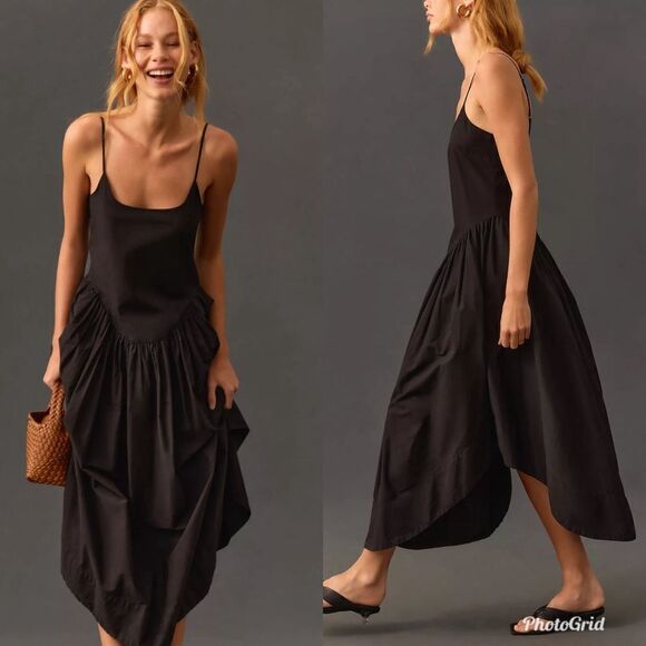 Revolve Anthropologie Citizens of Humanity Ari Drop-Waist Asymmetrical Dress - Picture 1 of 10